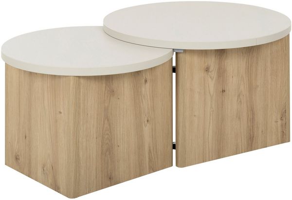 Gami Couchtisch Eclypse, Praktischer Couchtisch mit verschiebbarer Tischplatte