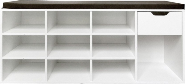 HTI-Living Schuhregal Garderobenbank mit 10 Fächern und Schublade Lisa, Stück 1-tlg, Schuhbank Schuhregal Bild 1