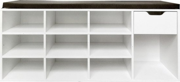 HTI-Living Schuhregal Garderobenbank mit 10 Fächern und Schublade Lisa, Stück 1-tlg, Schuhbank Schuhregal Bild 2