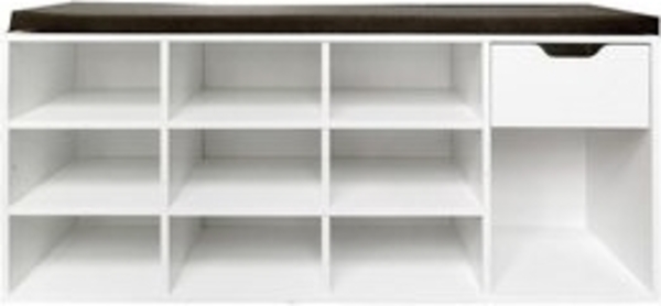 HTI-Living Schuhregal Garderobenbank mit 10 Fächern und Schublade Lisa, Stück 1-tlg, Schuhbank Schuhregal Bild 4