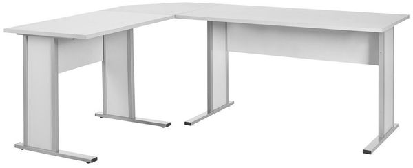 PROREGAL® Eckschreibtisch Möbelpartner Eckplatte Lion, HxBxT 22x65x65 cm, Lichtgrau