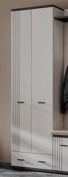 Garderobenschrank Vektor in Kaschmir und schwarz 60 cm
