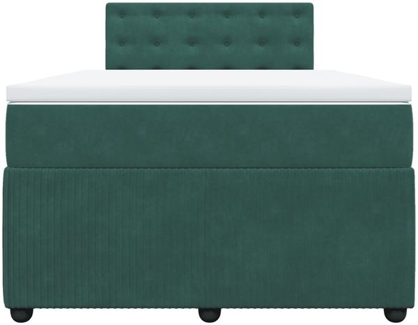 vidaXL Boxspringbett mit Matratze Dunkelgrün 120x190 cm Samt 3287701 Bild 4