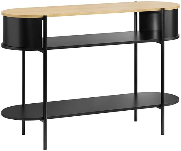SoBuy FSB102-SCH Konsolentisch Flur, MDF, Melamin, Helle Eiche, 110 x 76 x 39 cm
