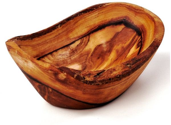 dasOlivenholzbrett Dipschale Ovales Schälchen aus Olivenholz mit möglichst naturbelassenem Rand