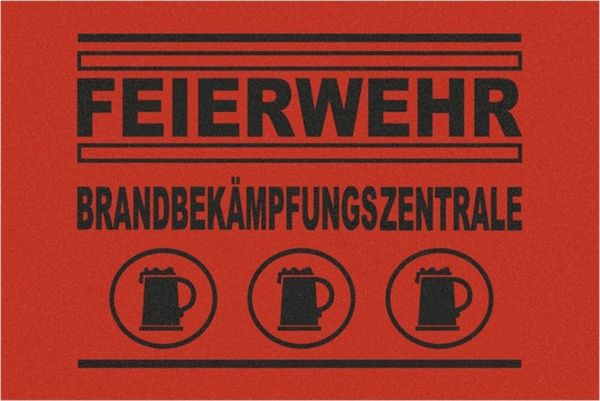 Rockbites - Fußmatte Türmatte Fußabstreifer "Feierwehr" Rot Nr. 173 (100990)*