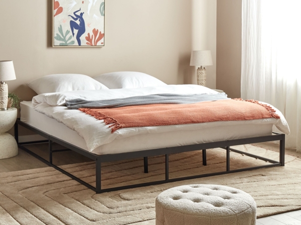 Bett mit Lattenrost VIRY 180 x 200 cm Metall Schwarz