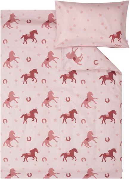 s.Oliver Kinderbettwäsche Satinbettwäsche s.Oliver Junior Pferde, Mako-Satin, 2 teilig, mit Pferden und Sternen