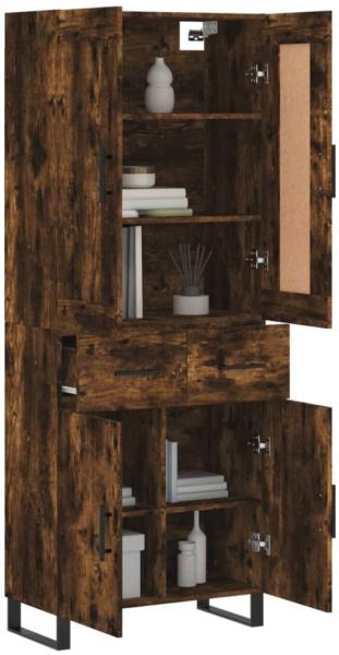 vidaXL Highboard Räuchereiche 69,5x34x180 cm Holzwerkstoff 3199902 Bild 12