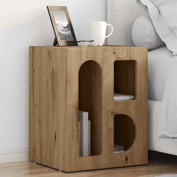 vidaXL Nachttisch ELST Artisan-Eiche 40 x 35 x 50 cm Holzwerkstoff 891262