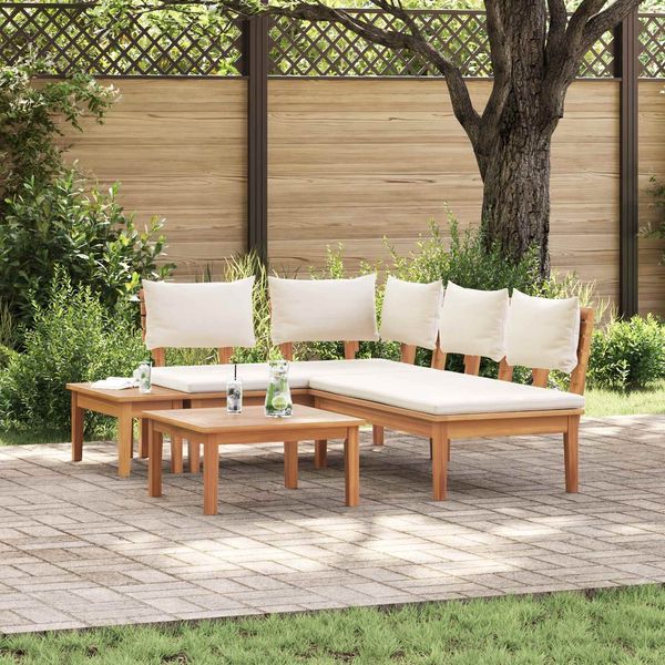 vidaXL Gartensofa-set 4 pcs Braun und Creme 3356864