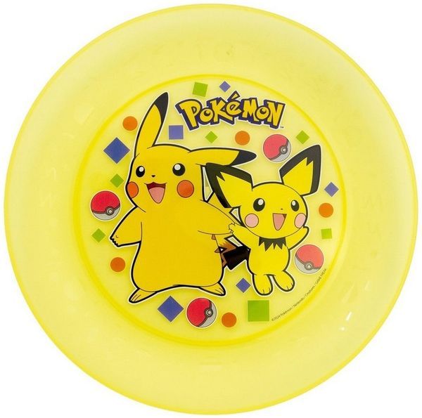 POKÉMON Teller Kinder Teller Set 4 teilig geeignet für Mikrowelle und Spülmaschine, (4 St)