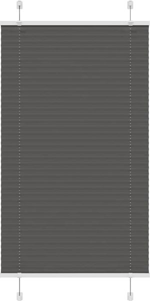 vidaXL Plissee Schwarz 80x150 cm Stoffbreite 79,4 cm Polyester 4015139