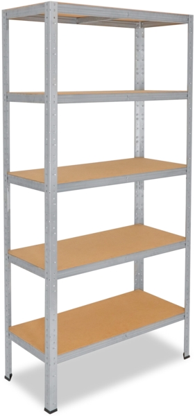shelfplaza HOME 200x90x30 cm Schwerlastregal in grau-verzinkt mit 5 Böden und 175 kg Traglast pro Boden