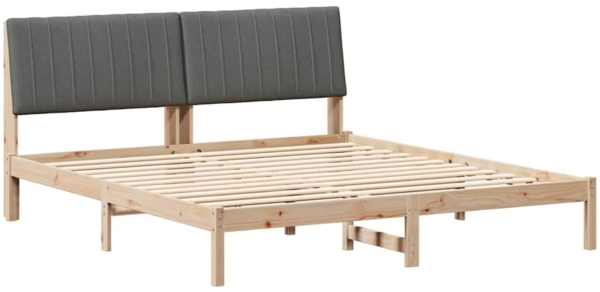 vidaXL Bettrahmen mit Kopfteil Braun 180 x 200 cm Massives Kiefernholz 3394404