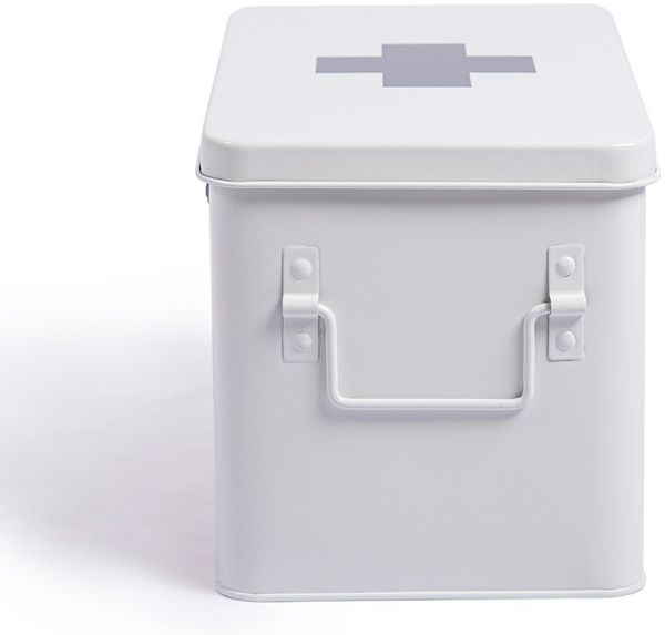 Zedelmaier Vorratsdose Medikamentenbox,Medizin Box Metall,Erste Hilfe Kasten Schrank, (YX1001), Arzneischrank Medizinkoffer Retro, Medizinschränke