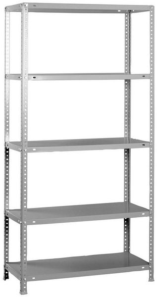 PROREGAL® Schwerlastregal Schraubregal PANDA HxBxT 180x80x30cm Fachlast 75kg Grau, Schraubregal Lagerregal Kellerregal Metallregal bis zu 600kg Fachlast