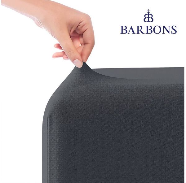 BARBONS Spannbettlaken Jersey 2er Bettlaken, 145 g/m² Spannbetttuch, bis zu 25cm Höhe, Topper, 100% Baumwolle, Gummizug: rundum, (2 Stück), Rundgummi, Atmungsaktiv