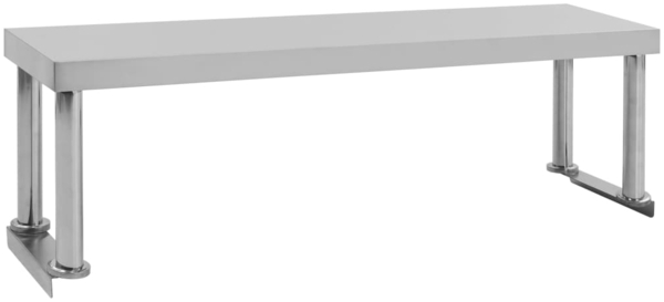 vidaXL Aufsatzboard für Arbeitstisch 120 x 30 x 35 cm Edelstahl 51192