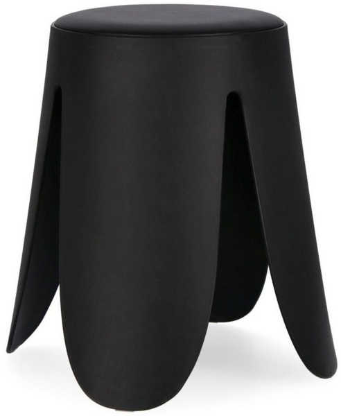 Hocker Imogen aus Kunstleder, Schwarz, 37 x 37 x 47 cm