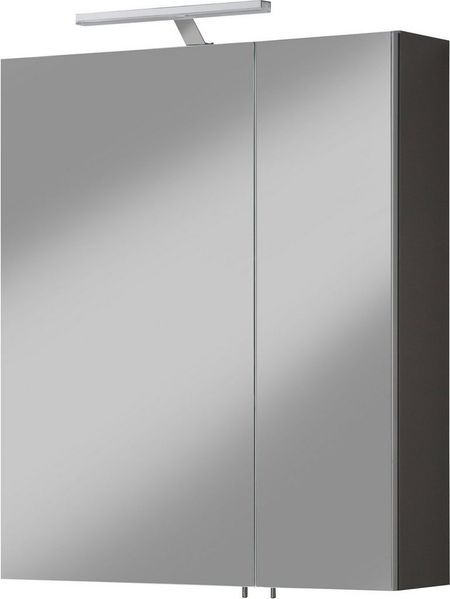 welltime Spiegelschrank Torino Breite 60 cm, 2-türig, LED-Beleuchtung, Schalter-/Steckdosenbox