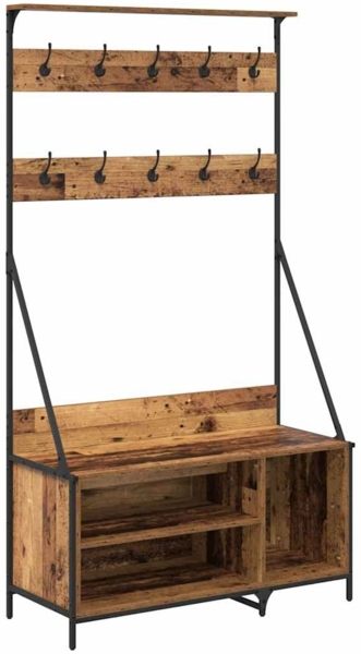 vidaXL Kleiderständer Altholz 100 x 41 x 184 cm Holzwerkstoff 882889