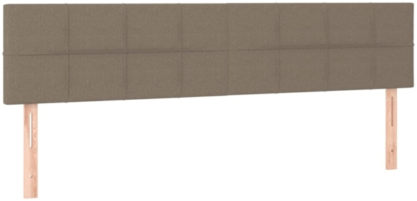 vidaXL Boxspringbett mit Matratze Taupe 200x200 cm Stoff, Härtegrad: H2 [3140645] Bild 5