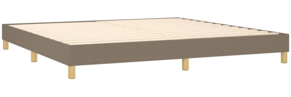 vidaXL Boxspringbett mit Matratze Taupe 200x200 cm Stoff, Härtegrad: H2 [3140645] Bild 3