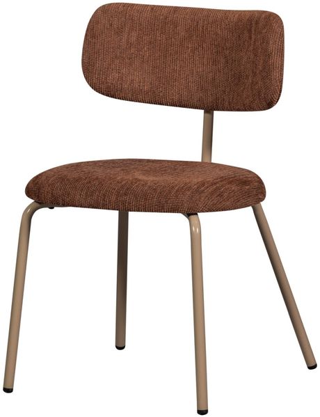 Esszimmerstuhl Travis aus Webstoff, modernes Design, Braun, gepolstert und stabil