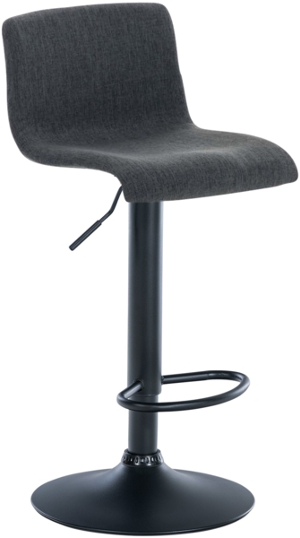 CLP Barhocker Hover mit Stoffbezug,dunkelgrau Metall matt schwarz
