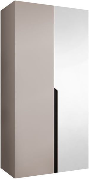Kleiderschrank Veluna II 100 (Farbe: Cashmere / Cashmere + Schwarz)