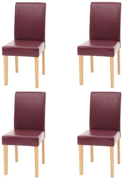 MCW Esszimmerstuhl Littau-4 (Set, 4 St), 4er-Set, Rutschfest durch Kunststoff-Bodenschoner, hohe Rückenlehne