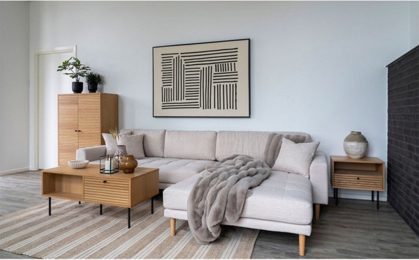 House Nordic Karo, Kunstfell, grau, 130x180 cm