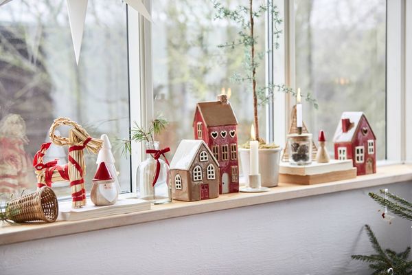 Weihnachtsmann mit Hut rot