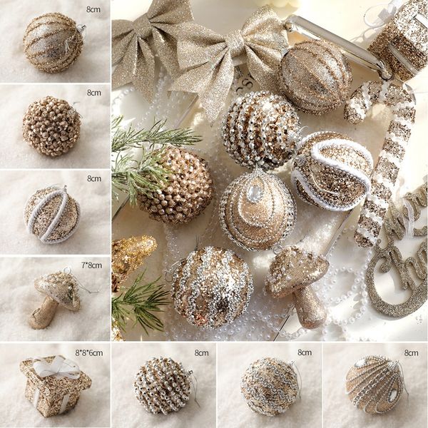 ABC Weihnachtsdekoration, für Weihnachten, gold, Textil, 10 x 35 x 18 cm