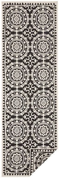 In- & Outdoor Wendeläufer Jardin Schwarz - 80x350x0,5cm