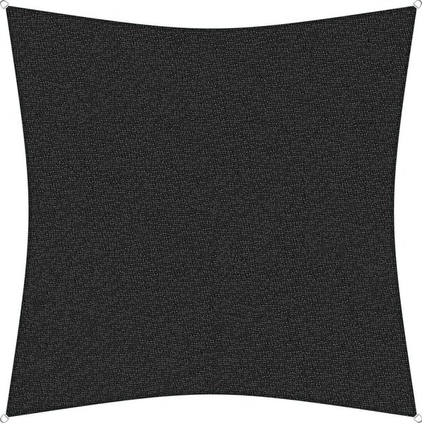 Gartenia Sunprotect 83440 Professional Sonnensegel, 3,6x3,6 m, Quadrat, wind- und wasserdurchlässig, schwarz