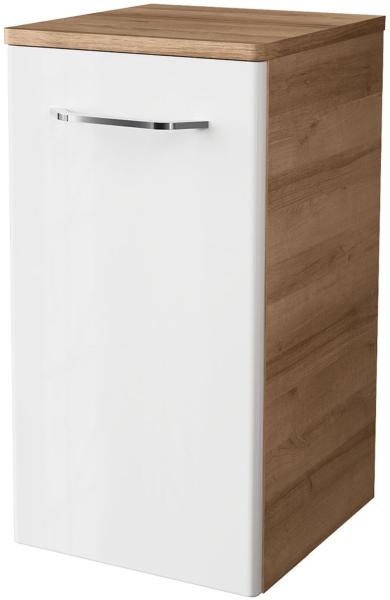 Fackelmann MILANO Unterschrank 30 cm, Braun hell/Weiß