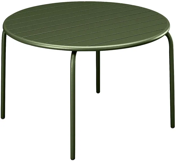 Vente-unique - MIRMANDE Garden dining set Metall Grün - B 130 cm x H 74 cm x L 130 cm