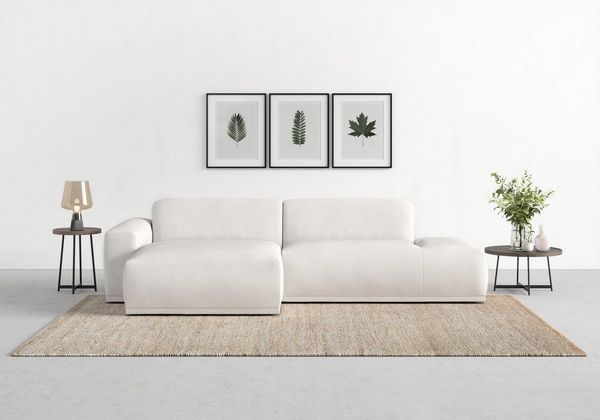 TRENDMANUFAKTUR Ecksofa Braga, mit hochwertigem Kaltschaum, L-Form, in Cord erhältlich, modernes Sofa, Couch mit hohem Sitzkomfort, 275/72/160 cm (B/H/T)