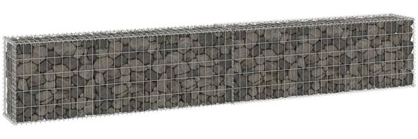 vidaXL Gabionenwand mit Abdeckung Verzinkter Stahl 300x30x50 cm 147820