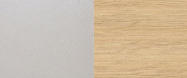 Mikrowellenumbauschrank AREZZO 60x32,5x72cm mit Klappe grifflos Farbe: Vicenca Eiche / grau (AZ-W2MK/60)