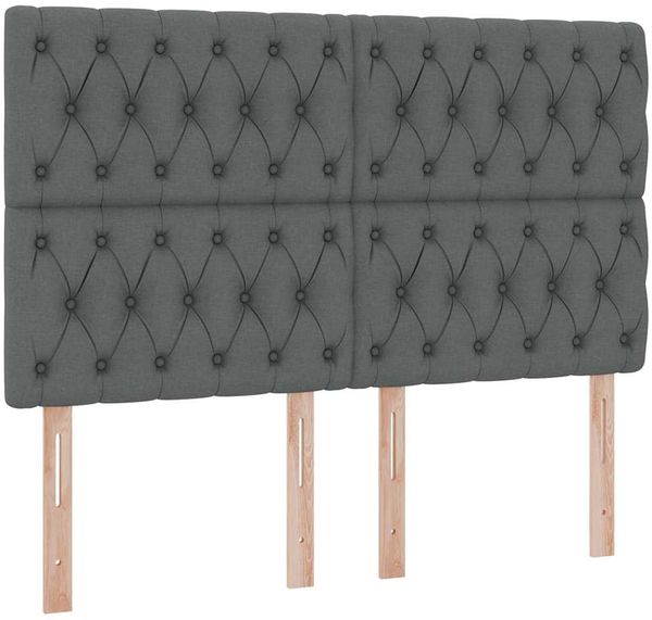 vidaXL LED-Speicherbett mit Matratze Dunkelgrau 140 x 200 cm Stoff 3372484 Bild 10