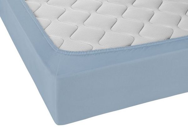 Castell Jersey-Stretch-Spannbetttuch, Taubenblau, 1x 90x190 cm - 100x200 cm, 90x200 cm Bild 4