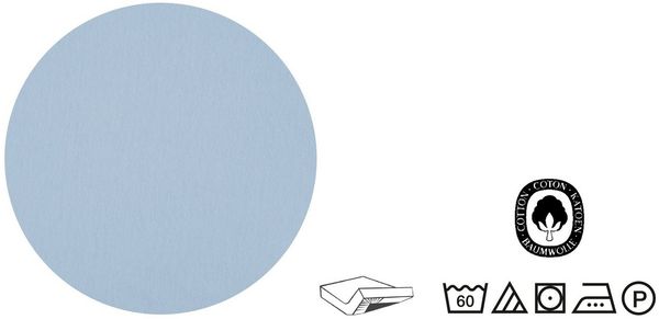 Castell Jersey-Stretch-Spannbetttuch, Taubenblau, 1x 90x190 cm - 100x200 cm, 90x200 cm Bild 3