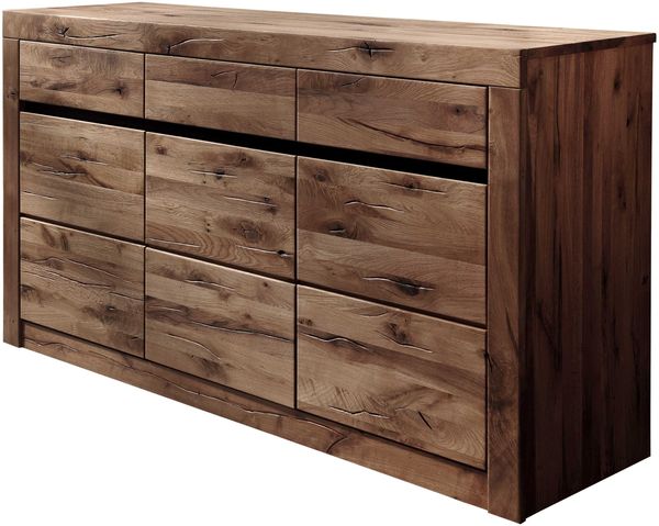 Sideboard Wildeiche / Zerreiche 150x43x80 braun geölt MONTREUX #351