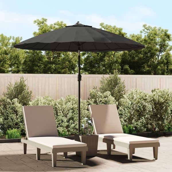 vidaXL Sonnenschirm mit Aluminium-Mast 270 cm Anthrazit 47306