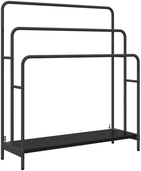 vidaXL Kleiderständer Schwarz Eichen-Optik 90 x 30 x 100,5 cm 879941