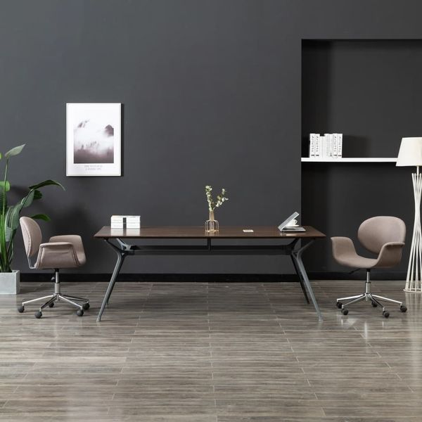 vidaXL Drehbarer Bürostuhl Taupe Stoff 3054829