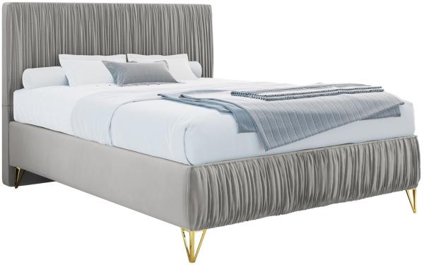 mirjan24 Boxspringbett Lux II , grau, 140 x 200 cm